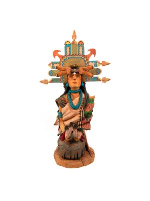 BUTTERFLY MAIDEN PALHIK MANA KACHINA CARVING BY CECIL CALNIMPTEWA (HOPI)