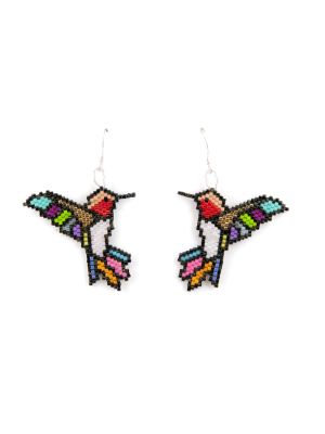 HUMMINGBIRD EARRINGS BY MARCELLA BEALL (NAVAJO/JEMEZ)