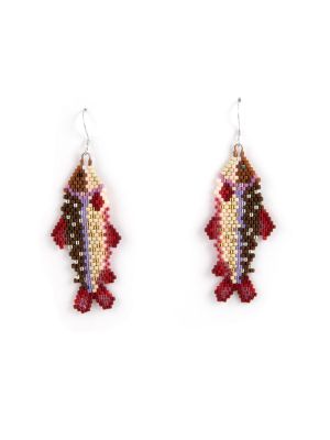 BEADED FISH EARRINGS BY MARCELLA BEALL (NAVAJO/JEMEZ)