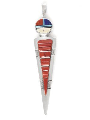 Multi-stone pendant by Wes Willie (Navajo)