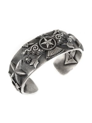 SILVER STAR & ARROW CAST BRACELET BY CURTIS PETE (NAVAJO)