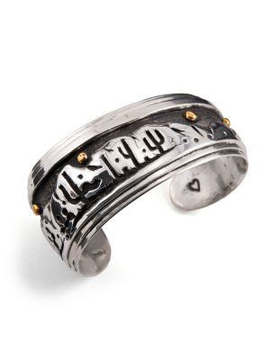 SILVER & GOLD ACCENT CUFF BRACELET BY JAMES FENDENHEIM (TOHONO O’ODHAM)