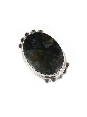 AGATE RING BY BEN TAYLOR RIGGS (NAVAJO)