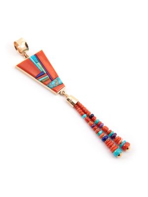 YELLOW GOLD & MULTI-STONE PENDANT BY BOYD TSOSIE (NAVAJO)
