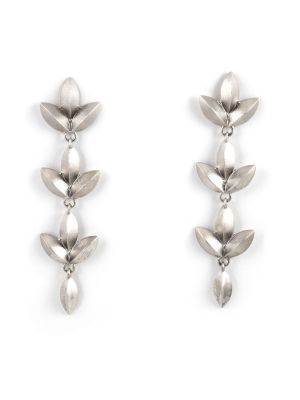 SILVER 'SWEET PEA' LINK DANGLE EARRINGS BY MARIA SAMORA (TAOS)