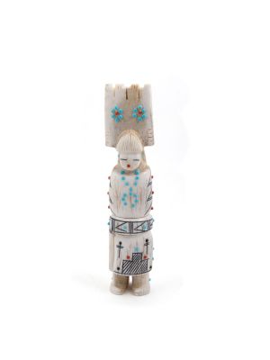 ANTLER MAIDEN FETISH CARVING BY CLAUDIA PEINA (ZUNI)