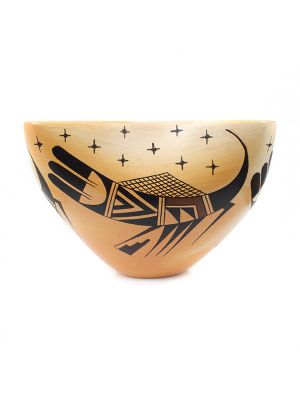 POTTERY WITH STARS BY GARRETT MAHO (HOPI)