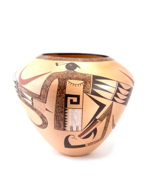 POLYCHROME POTTERY JAR BY GARRETT MAHO (HOPI)