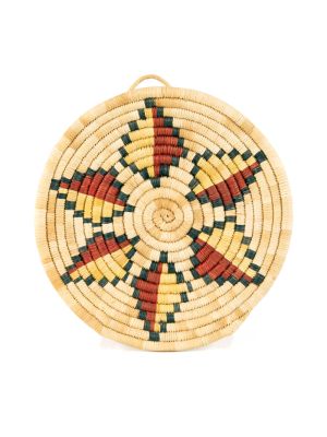 BLOSSOM COIL PLAQUE BASKET BY AN ARTIST ONCE KNOWN (HOPI)