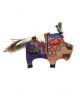 LARGE FOLK ART PAINTED BUFFALO BY PETER RAY JAMES (NAVAJO)