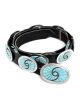 SILVER & TURQUOISE CONCHO BELT BY AMY WESLEY (ZUNI)