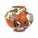FLORAL BIRD POTTERY BY MARIA SALVADORE (ACOMA)