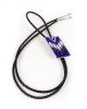 BLUE BEADED BOLO TIE BY DANIEL YAZZIE (NAVAJO)
