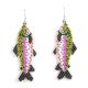 LARGE BEADED FISH EARRINGS BY MARCELLA BEALL (NAVAJO/JEMEZ)