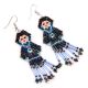 BEADED LADY IN DRESS EARRINGS BY LAVINE BENALLY (NAVAJO)
