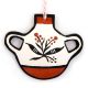 POTTERY WATER CANTEEN ORNAMENT BY MARY GARCIA (ACOMA)