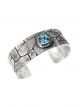 Sterling silver & turquoise bracelet by Kee Yazzie (Navajo)
