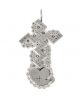 STERLING SILVER CROSS PENDANT BY R. BRADY (NAVAJO)