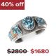 MULTI-STONE BRACELET BY WES WILLIE (NAVAJO)