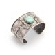 ROYSTON TURQUOISE & SILVER CUFF BRACELET BY JONAH HILL(HOPI/QUECHAN)