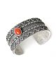 Sterling silver & coral bracelet by Steve LaRance (Hopi)