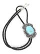 Sterling Silver Bolo Tie with Turquoise by J. Begay (Navajo)