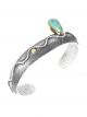 14K/sterling silver/turquoise bracelet by Steve LaRance (Hopi)