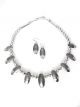 STERLING SILVER NECKLACE & EARRING SET BY JACK TOM (NAVAJO)