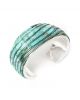 TURQUOISE INLAY WAVE BRACELET BY EARL PLUMMER (NAVAJO)