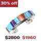 MULTI-STONE BRACELET BY WES WILLIE (NAVAJO)