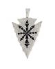 STERLING SILVER OVERLAY DOUBLE SIDED PENDANT BY RUBAN SAUFKIE  (HOPI)