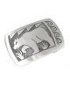 Sterling silver overlay bear belt buckle by Timothy Mowa (Hopi)