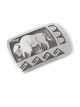 Sterling silver buffalo overlay buckle by Timothy Mowa (Hopi)