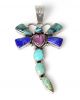 Multi-stone dragonfly pendant by Veronica Yellowhorse (Navajo)