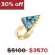 18K BISBEE TURQUOISE RING BY SAMUEL LAFOUNTAIN (CHIPPEWA/NAVAJO)