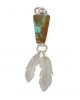 Turquoise feather pendant by Mildred Parkhurst (Navajo)