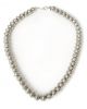 Sterling silver stamped beaded necklace by Marie Yazzie (Navajo)