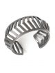 Sterling silver strata chevron bracelet by Maria Samora (Taos)