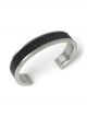 Stainless steel and stingray leather bracelet by Pat Pruitt (Laguna)