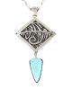 SLEEPING BEAUTY TURQUOISE OVERLAY NECKLACE BY MILSON TAYLOR (HOPI)