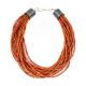 20-STRAND CORAL NECKLACE BY MICHAEL ROANHORSE CRAWFORD (NAVAJO)
