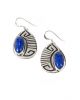 OVERLAY SILVER & LAPIS EARRINGS BY MARY TELLER (NAVAJO)