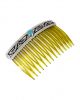 STAMPED TURQUOISE HAIR COMB BY PETER NELSON (NAVAJO)