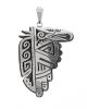 OVERLAY EAGLE FEATHER PENDANT BY RUBEN SAUFKIE (HOPI)