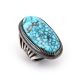 ITHACA PEAK TURQUOISE & SILVER RING BY TIFFANY PARKHURST (NAVAJO)