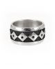 STERLING SILVER OVERLAY RING BY ANDERSON KOINVA (HOPI)