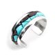 SILVER, KNGMAN TURQUOISE & SUGALITE BRACELET BY ANTHONY GARCIA (YAQUI)