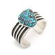 SILVER & KINGMAN TURQUOISE CUFF BY MICHAEL “NA NA PING” GARCIA (YAQUI)