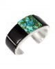 TURQUOISE & BLACK JADE BRACELET BY MICHAEL GARCIA (YAQUI)