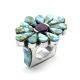 SILVER, TURQUOISE & SUGALITE RING BY MICHAEL “NA NA PING” GARCIA (YAQUI)